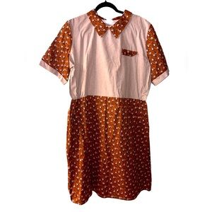 Open back dress with pockets (Sz XL) for seniors,patients, or disabled adults